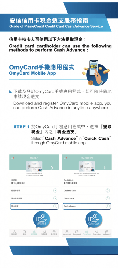 安信信用卡現金透支服務指南-OmyCard手機應用程式