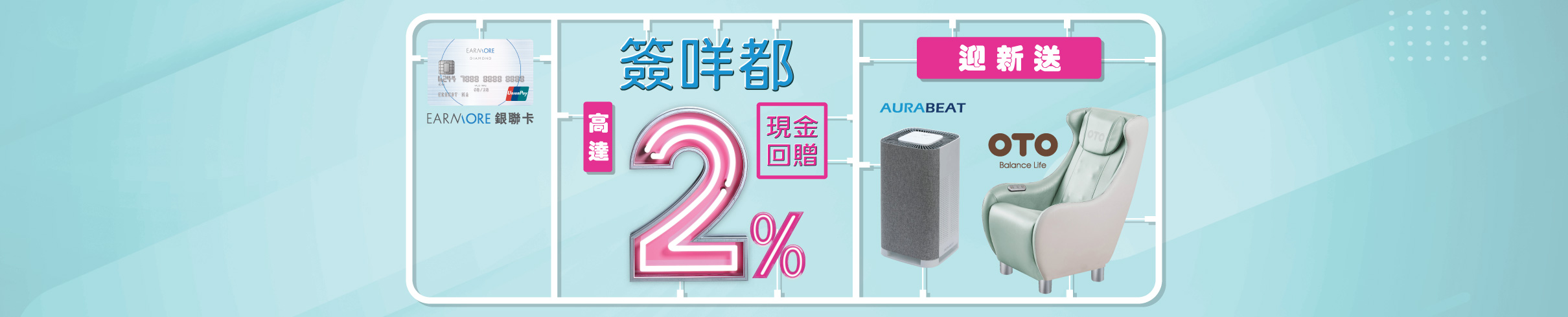 EarnMORE 信用卡2%現金價值回贈